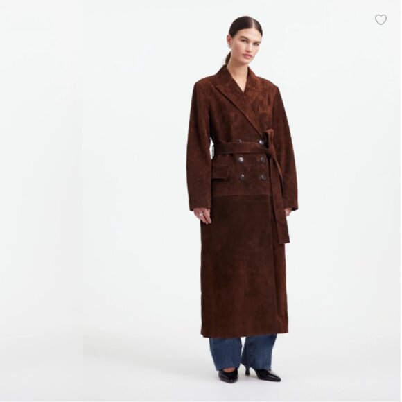 🧥 NWOT Alexa Chung × Madewell Double-Breasted Suede Overcoat – Sz 12 (Sold Out) - Picture 2 of 11